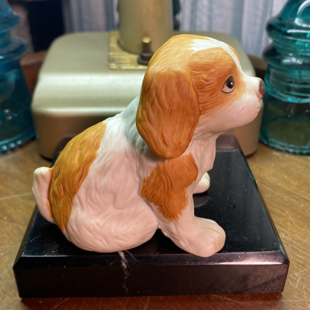 2 Vintage Homco Spaniel Dog Puppy Figurines Ruff and Tuff #1407 Home Interiors - Picture 8 of 12